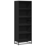 Cumpara ieftin Biblioteca, negru, 60x35x170,5 cm, lemn prelucrat