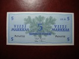 FINLANDA 5 MARKKAA 1963 AUNC