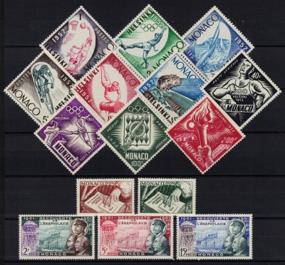 MONACO 1953 - An complet, serii complete MNH / cota Michel 220&amp;euro; foto