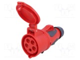 Conector alimentare AC trifazat PCE soclu mamă 32A 400VAC IP44