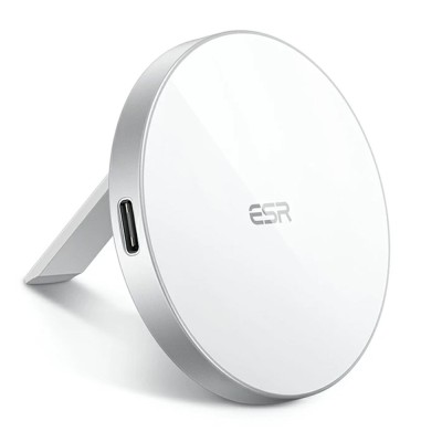 ESR - Wireless Charger HaloLock - MagSafe Compatible, with Kickstand - White foto