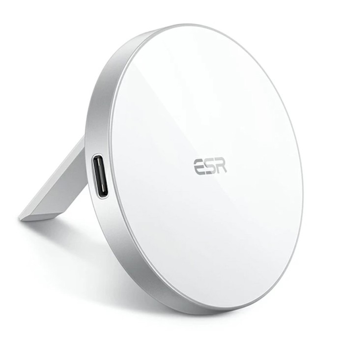 ESR - Wireless Charger HaloLock - MagSafe Compatible, with Kickstand - White