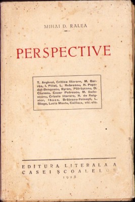 HST C1078 Perspective 1928 Mihai Ralea ediția I foto