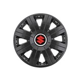 Set 4 Capace Roti 15 inchi (R15) Cosmos Negru, Compatibile cu Suzuki