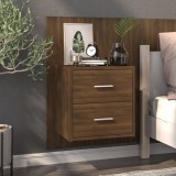vidaXL Noptieră de perete, stejar maro 816962