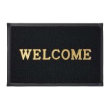 Covoras Intrare Tip-lufa - 38x58cm / Welcome Negru