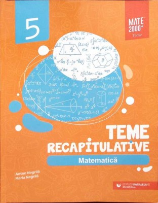 MATEMATICA. TEME RECAPITULATIVE, CLASA A V-A-ANTON NEGRILA, MARIA NEGRILA-262497 foto