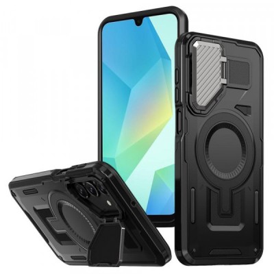 Husa MagSafe pentru Samsung Galaxy A16 5G A166 / A16 4G A165, Techsuit, CamVault, Neagra foto