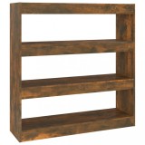 Biblioteca/Separator camera, stejar fumuriu, 100x30x103 cm