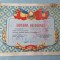 Diploma de ONOARE acordata tovarasului Nastase Marin - conducator auto troleibuz, fruntas in munca in anul 1960