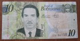 10 pula Botswana, h&acirc;rtie, circulată