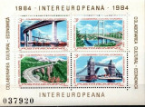 Romania 1984 INTEREUROPA Bridges perf. sheet Mi.B203 MNH DF.019, Nestampilat