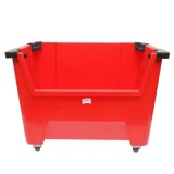 Cutie de depozitare din plastic cu roti, rosie, 545x345x395 mm