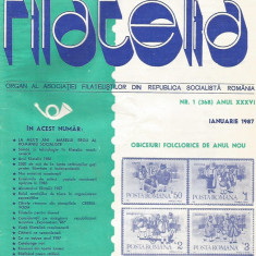 revista-FILATELIA din 1987 nr1,3,4,5,6,7,8,11.12