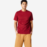 Tricou Regular 500 Fitness Essentials Bordo Bărbați, Domyos