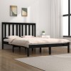 VidaXL Cadru de pat, negru, 200x200 cm, lemn masiv de pin 3103867