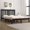 vidaXL Cadru de pat, negru, 200x200 cm, lemn masiv de pin 3103867
