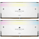 Memorie Corsair Dominator Titanium, 32GB DDR5, 7200MHz, 2x16GB, Alb