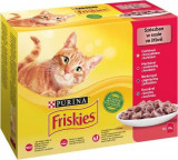 Friskies hrană pentru pisici la plic - pui, vită, miel și rață &icirc;n sos 12 x 85 g