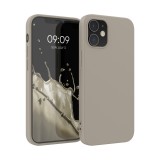 Husa Kwmobile Silicon Gri pentru Apple iPhone 12 / 12 Pro, Rezistenta la Socuri