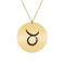 Colier argint 925 placat cu aur galben 24K personalizat cu semn zodiacal Taur