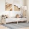Gossi pat de zi cu saltea, alb, 90x200 cm, lemn masiv pin
