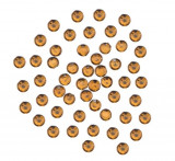 Decorațiuni unghii, negru-auriu, 2 mm - strasuri rotunde &icirc;n săculeț, 90 buc, INGINAILS