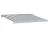 Copertina retractabila antracit/alb, 3,5x2,5 m, textil/aluminiu