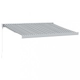 Cumpara ieftin Copertina retractabila antracit/alb, 3,5x2,5 m, textil/aluminiu