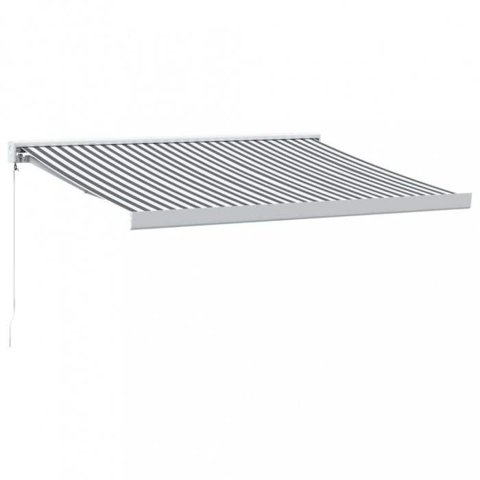 Copertina retractabila antracit/alb, 3,5x2,5 m, textil/aluminiu