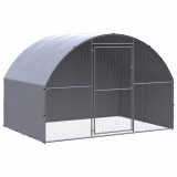 vidaXL Volieră de păsări pentru exterior, 3x2x2 m, oțel galvanizat