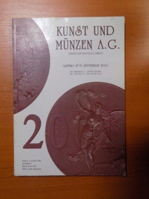 CATALOG DE MONEDE SI DECORATII PENTRU LICITATII , KUNST UND MUNZEN A. G. , 2001 foto