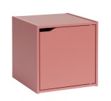 Cumpara ieftin Raft lemn mdf roz Cube 35x35x35 cm