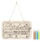 Tablă De Lemn Decorativă Crăciun, 4 Carioci, Multicolor, 23x14.5 cm
