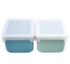SET 2 RECIPIENTE SILICON, MELII, BLUE MINT