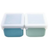 SET 2 RECIPIENTE SILICON, MELII, BLUE MINT