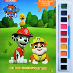 Patrula Cățelușilor. Cei mai buni prieteni. Carte de colorat cu pensulă și acuarele - Paperback brosat - Nickelodeon - Litera mică