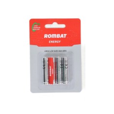 Bateriile alcaline Rombat se comercializează la cutie colectiva de 12 blistere
