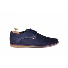 Pantofi barbati sport - casual din piele naturala bleumarin TENVEL338BLU