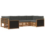 vidaXL Set de canapele de exterior cu pernă 6 pcs Natural și Antracit 3383765