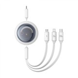 Cablu alimentare si date Baseus Free2Pull Mini,Fast Charging Data Cable,retractabil universal,USB Type-C la USB Type-C,micro USB si Lightning 100W,1.1