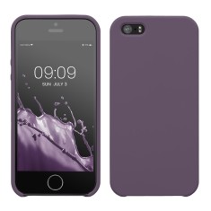 Husa Kwmobile pentru Apple iPhone 5/iPhone 5s/iPhone SE, Mov inchis, Silicon, KWM000008GO102C foto