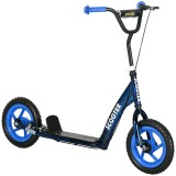 AIYAPLAY Trotinetă patineta pentru copii cu roți mari, 6-12 ani, &icirc;nălțime reglabilă, fr&acirc;nă din spate, suport, albastră | Aosom Romania