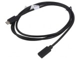 Cablu USB 2.0 USB-C 1.5m Negru