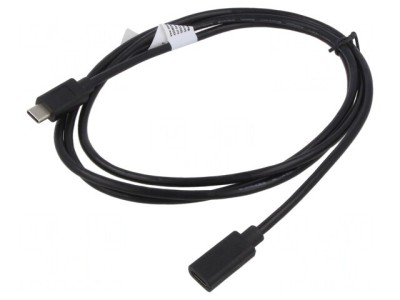 Cablu USB 2.0 USB-C 1.5m Negru foto