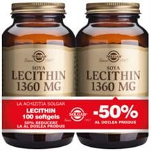 Lecithin 1360mg Solgar 100cps 1+1-50% Cod: 29874 foto