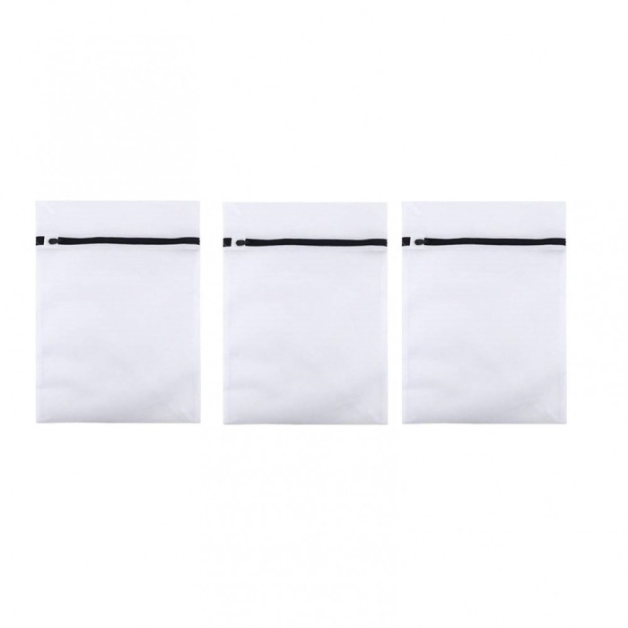 Set 3 saci pentru masina de spalat Eono, 58 x 59 cm, alb