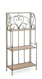 Cumpara ieftin Raft 3 polite otel verde mdf natur Guenda 60x28x127 cm