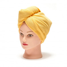 Prosop cap coafor din material yellow Oranjollie