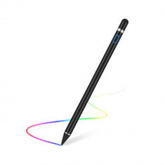 Stylus pen activ iOS, Android, cablu de incarcare Micro-USB - Techsuit JA05,Negru